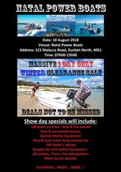 Natal Power Boats Winter Clearance Sale - 18 August 2018