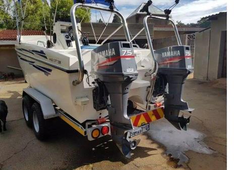 Beautiful Kosi Cat 18.6 with 2x 75hp Yamaha engine