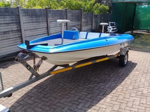 14ft Bass Boat with 65hp Mercury motor (newly rebuilt)