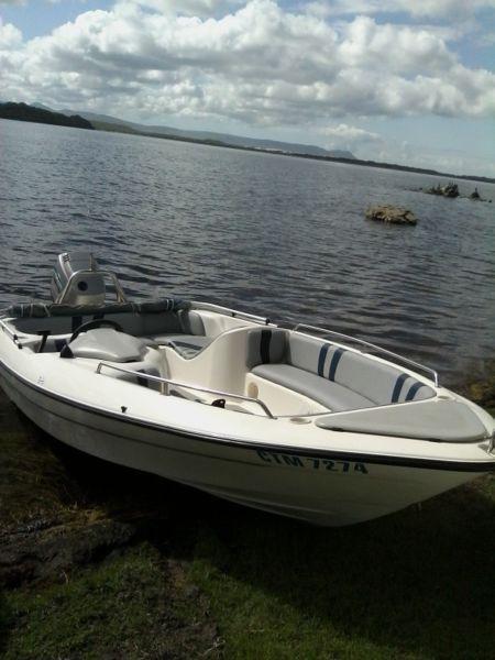 AquaScape 17ft with 115hp Mariner trim and tilt