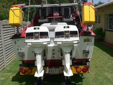 Johnson V4 outboard 90hp x2