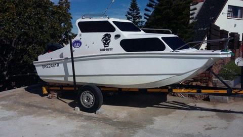 17FT 60HP MERCURY SKIGULL BOAT FOR SALE
