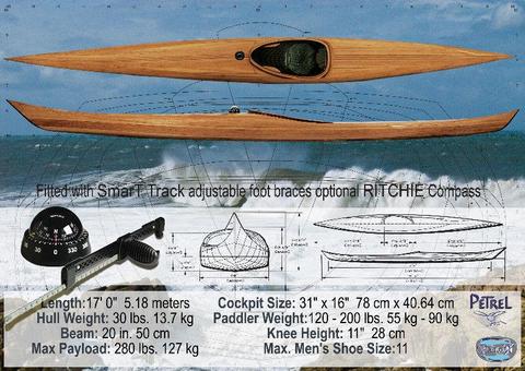 HANDCRAFTED NEW PETREL: Sea Kayak with strong traditional roots in the Greenland Tradition