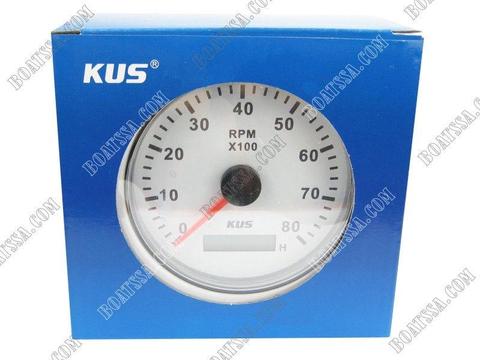 KUS TACHOMETER GAUGE 8000RPM – WHITE