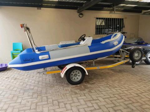 4.2m Gemini Semi Rigid Hull on trailer-R13500