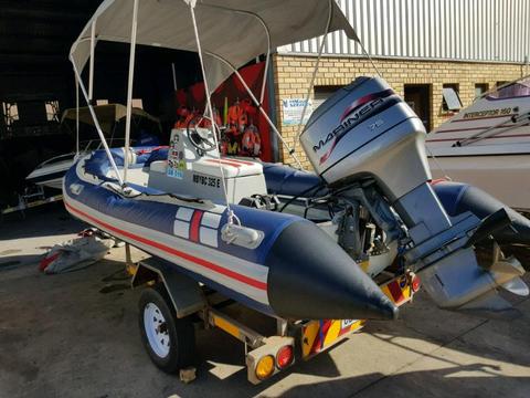 Stingray rubber duck with 75Hp Mariner