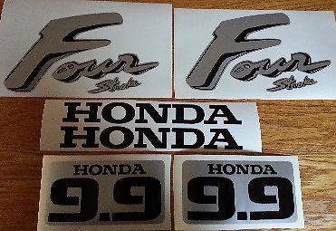 Honda Four stroke motor cowl decals graphics sticker kits