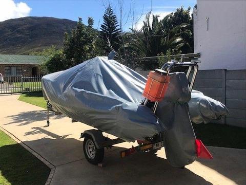 Super duck 490 CAT with 90hp Yamaha engine trim and tilt