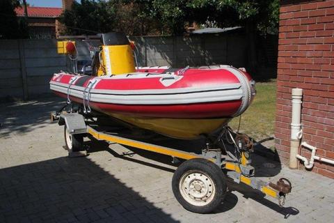 4.9m Semi Rigid Gemini with 2 X 40HP Yamah