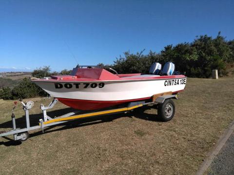 Angler 4m Deep sea ski boat without motors