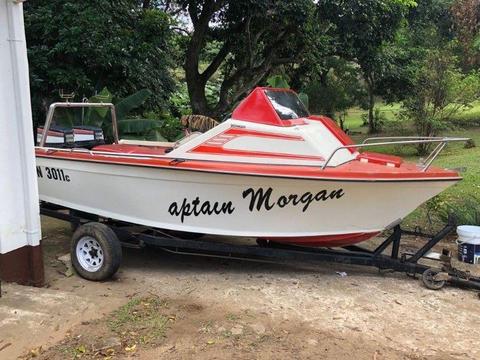 16ft Ace Craft with small cabin and 2x 55hp Yamaha motors