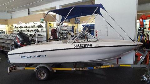 Bayliner 160 bow rider with 90hp Mercury 2-stroke 2000 year model - with trim and tilt