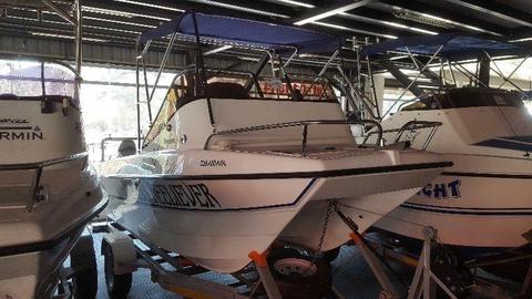 Seacat 510 F/console with 2x70hp Yamaha 2-strokes - like new only 13 & 47hrs on the motors