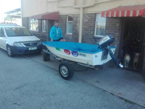 Sportman 3meter boat for sale with 5 hp yamaha