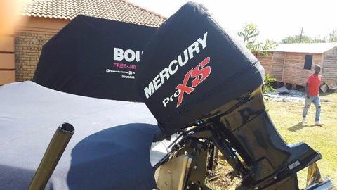 Outboard Engine covers with printed decals from Coverworx Custom Covers