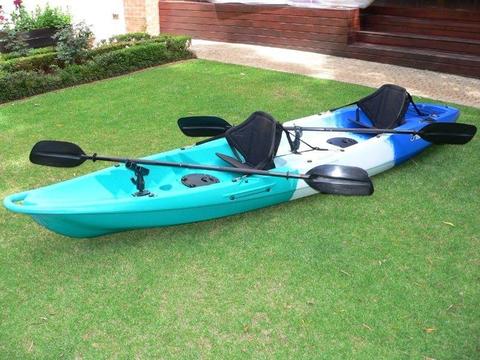 Pioneer Kayak Tandem, including accessories. BRAND NEW! summer stock has arrived