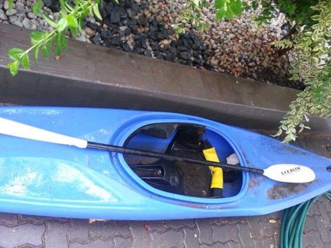 Kayak with Stealth paddle