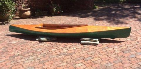 Classic wooden canoe