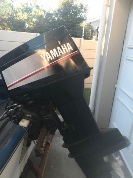Yamaha 30hp Long Shaft Outboard for sale and boat on trailer