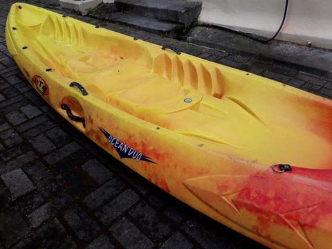Ocean Duo double kayak, can accomodate 1,2 or 3 people