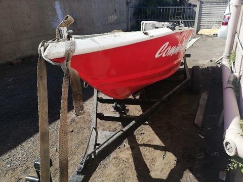 Project Boat on trailer