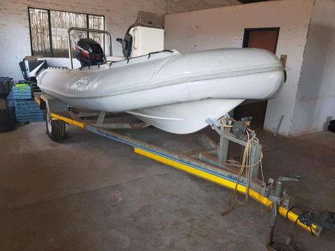 Rubber duck boat for sale 60 HP Mercury engine