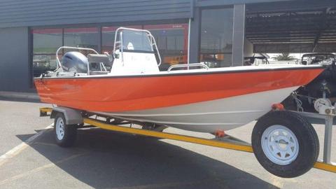 Fusion 17 with F115 Yamaha Outboard on Trailer