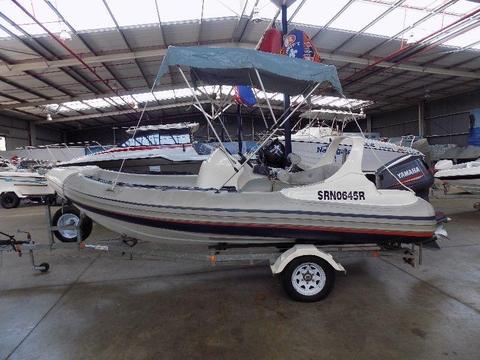 prestige scanner 550 mono hull on trailer 130 hp yamaha trim