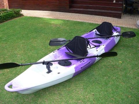 Pioneer Kayak Tandem, including Seats, Paddles, Leashes and Rod Holders, BRAND NEW