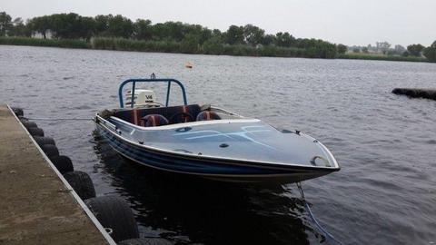 115hp Johnson V4 17ft Mini Raven