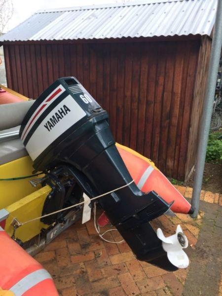 Rubber Duck with trailer & Yahama 60 outboard motor for sale