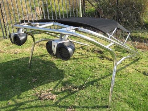 Stainless Steel Wake Tower with bimini canopy