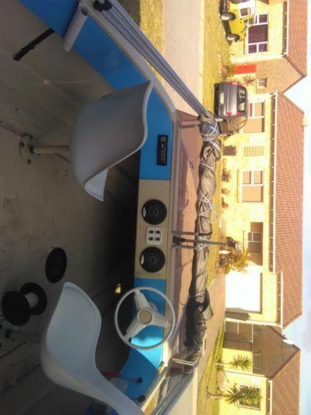 Open river boat with 40hp motor