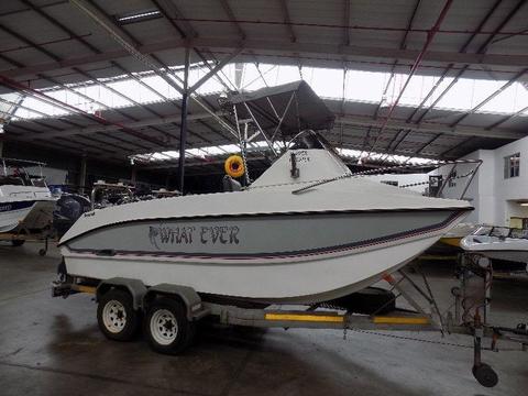 seacat 565 on double trailer 2 x 115 yamaha 4 strokes 915 hours
