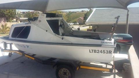 CABIN BOAT WITH YAMAHA 55HP MOTOR
