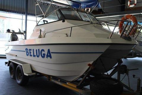 Mallards Swift 575 F/Console with 2x DF90ATL Suzuki 4-strokes , motors 2014 model with +-20hrs