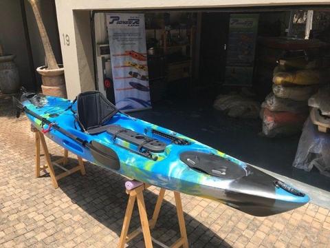 Pioneer Kayak Kingfisher, including seat, paddle, leash and rudder system, BRAND NEW!