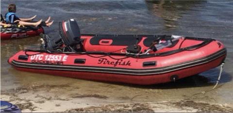Seaworthy Rubber duck with roadworthy and Licensed trailer and Yamaha 25HP