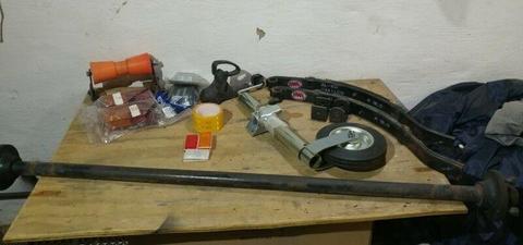 Trailer Axle, Leaf Springs and other parts to build trailer