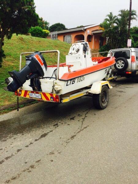 Bargain!!! Deepsea boat on galvanized breakneck trailer