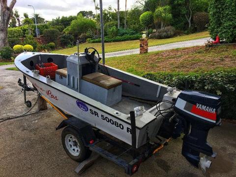 14ft river boat, trailer, fish finder and GPS