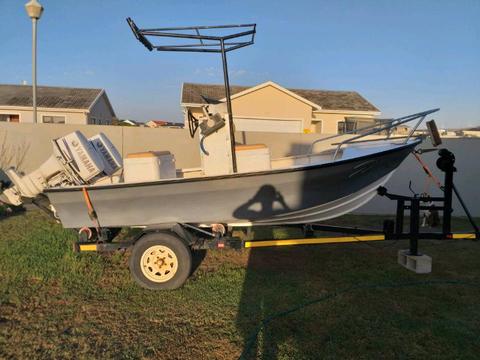 Ski-vee 500 2xyamaha 40hp electric TO SELL OR SWOP FOR CABIN BOAT