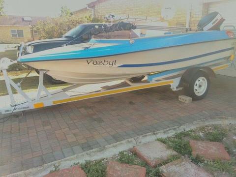 River boat with 40 hp Yamaha motor