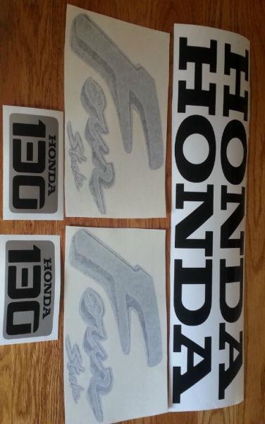 Honda 130 HP Four Stroke outboard motor cowl decals sticker set