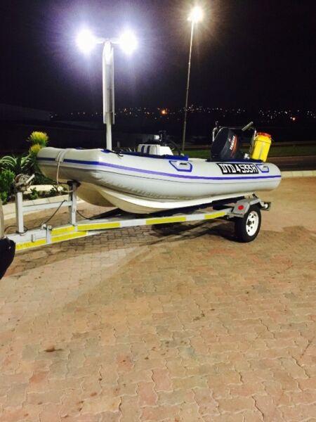 Bargain!!! Rubberduck Cat on galvanized breakneck trailer with 40hp 3 cylinder yamaha