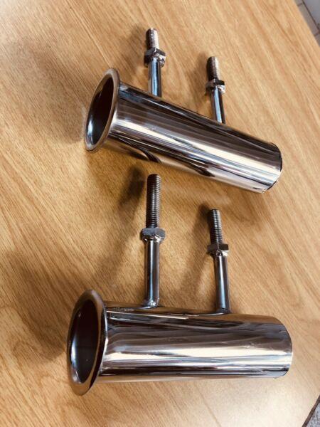 Stainless steel boat rod holders, brand new custom made R800 
