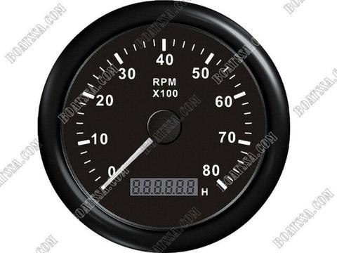 KUS TACHOMETER GAUGE 8000RPM – BLACK 