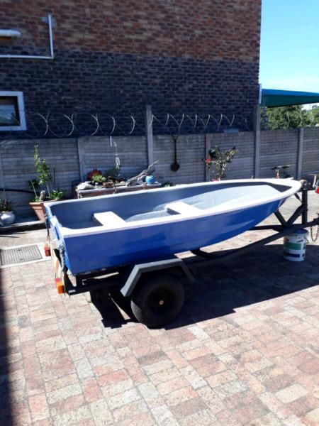 Dingy Boat on Trailer  