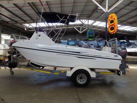 kosi cat 16ft on trailer 2 x 50 hp yamaha trim & tilts 