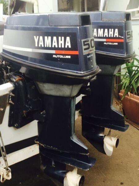 Bargain!!!2x yamaha 50hp 3 cylinder outboard motors for sale 